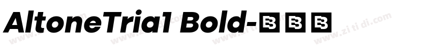 AltoneTria1 Bold字体转换